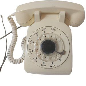 Vintage Telephone - Rotary Phone - Creamy White Telephone - NORTHERN ELECTRIC -